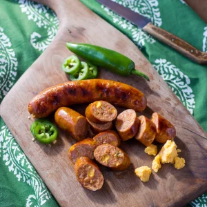 jalepeno and cheddar sausage duroc heritage pork